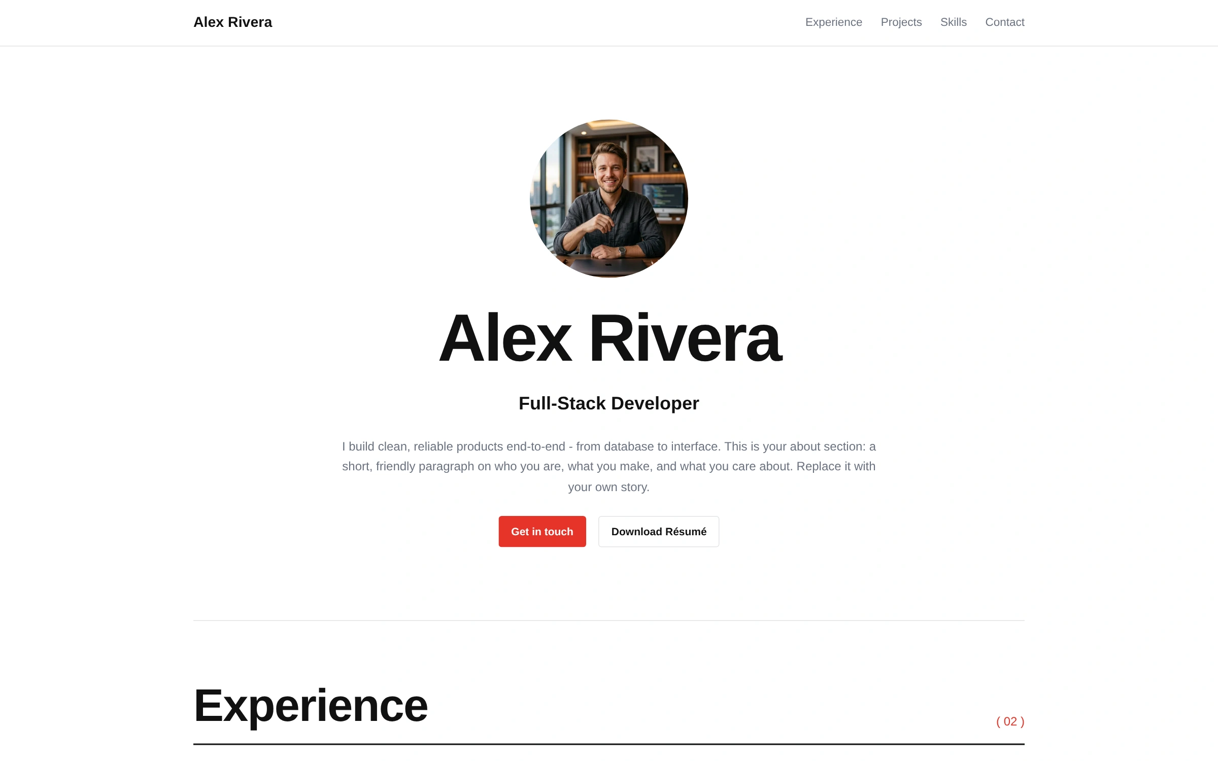 The Editorial template